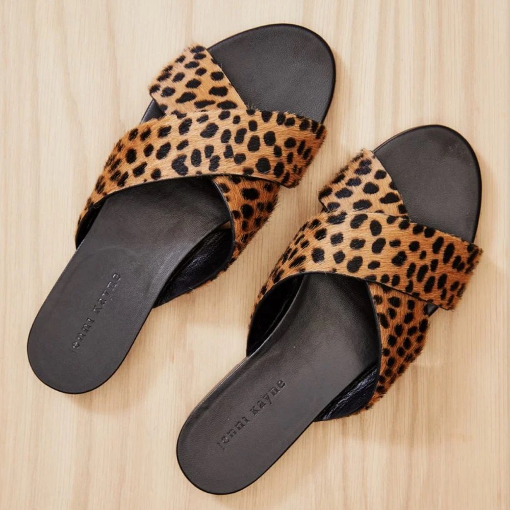 JENNI KAYNE Pony Hair Crossover Sandal
